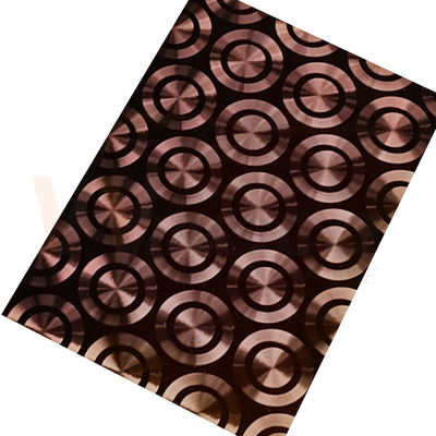 kwaliteit  Rose Gold Decorative Stainless Steel Sheet Metal PVD Color CD Polishing 3D Laser Cold Rolled fabriek