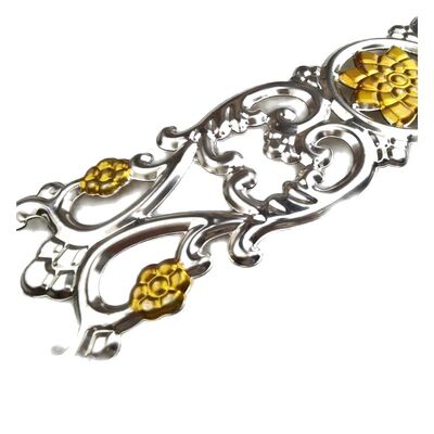 kwaliteit  Customizable Stainless Steel Decorative Scrolls & Floral Ornaments with Polished Silver Finish for Architectural Metalwork fabriek