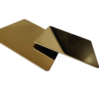 SS 201 Titanium Gouden 8k Nr 8 Spiegel beëindigt Roestvrij staalblad
