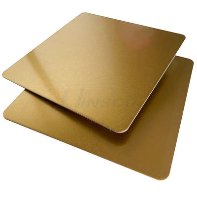 Van de de Oppervlaktelift van het trillingstitanium Gouden het Roestvrije staal Decoratief Blad