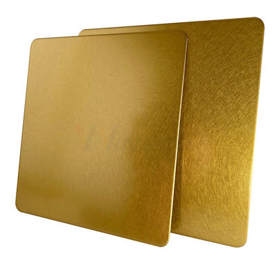 Van de de Oppervlaktelift van het trillingstitanium Gouden het Roestvrije staal Decoratief Blad