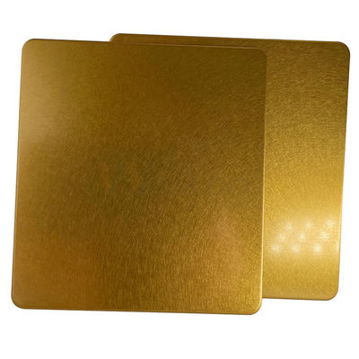 Van de de Oppervlaktelift van het trillingstitanium Gouden het Roestvrije staal Decoratief Blad
