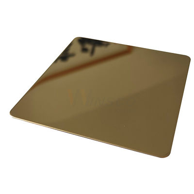 TP 201 Zr-304 316 het Roestvrije staalblad van de Messings Gouden Spiegel Sier