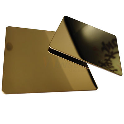 TP 201 Zr-304 316 het Roestvrije staalblad van de Messings Gouden Spiegel Sier