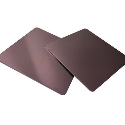 AISI Rose Gold 5x10 walste 201 het Metaal van het de Spiegelblad van de Roestvrij staalplaat 8k koud