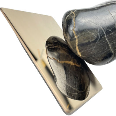 SS 316 het Duurzame Super Blad van het Spiegelroestvrije staal dat met Rose Gold Coating wordt koudgewalst