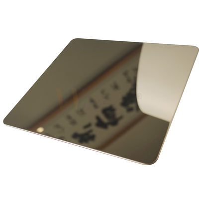 AISI 201 304 316 Champagne Gold Stainless Steel Sheet met Super Spiegel eindigt