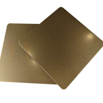 1219mm Decoratief Roestvrij staalblad Champagne Gold Vibration Finish 201 304 316