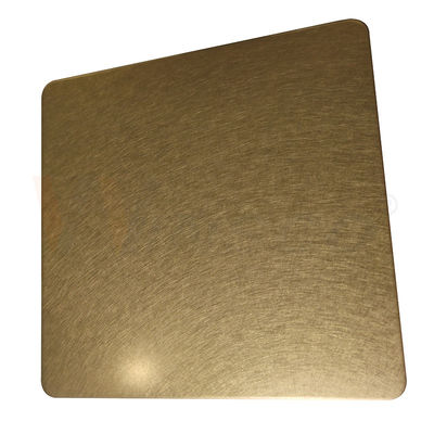 1219mm Decoratief Roestvrij staalblad Champagne Gold Vibration Finish 201 304 316