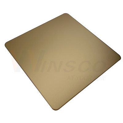 Het zand vernietigde Decoratief Roestvrij staalblad 0.33mm Gouden Spiegelss Blad Champagne Gold Coating