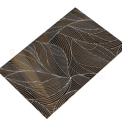 Geen Burr Mirror Gold Stainless Steel-Blad Champagne Etched Finished