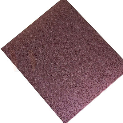 1500mmx300mm Decoratief Roestvrij staalblad Gebeëindigde Rose Red Stone Pattern Etched