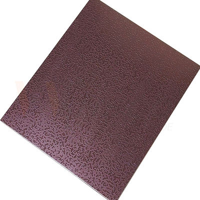 1500mmx300mm Decoratief Roestvrij staalblad Gebeëindigde Rose Red Stone Pattern Etched