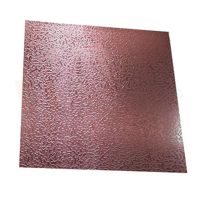 1500mmx300mm Decoratief Roestvrij staalblad Gebeëindigde Rose Red Stone Pattern Etched