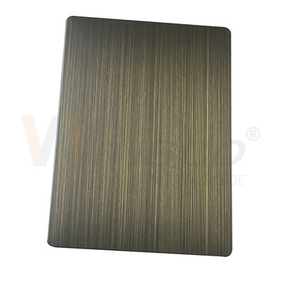 316 maakte Decoratief Roestvrij staalblad 3mm Hand Geborsteld Groen Brons zwart
