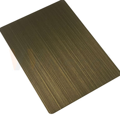 316 maakte Decoratief Roestvrij staalblad 3mm Hand Geborsteld Groen Brons zwart