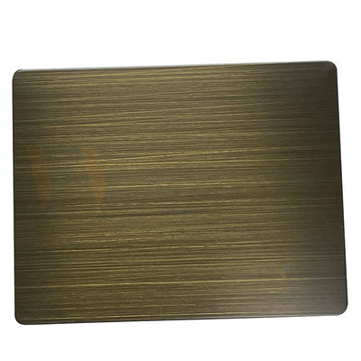 316 maakte Decoratief Roestvrij staalblad 3mm Hand Geborsteld Groen Brons zwart