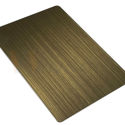 316 maakte Decoratief Roestvrij staalblad 3mm Hand Geborsteld Groen Brons zwart