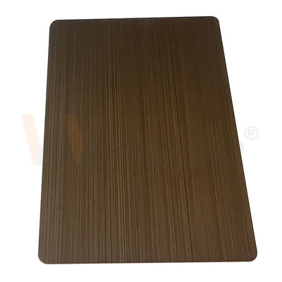 0.33mm borstelde de Decoratieve Zwart gemaakte Hand van het Roestvrij staalblad Geel Brons Matt Cold Rolled