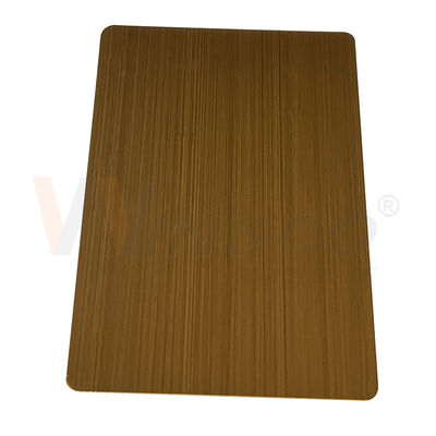 0.33mm borstelde de Decoratieve Zwart gemaakte Hand van het Roestvrij staalblad Geel Brons Matt Cold Rolled