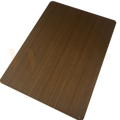 0.33mm borstelde de Decoratieve Zwart gemaakte Hand van het Roestvrij staalblad Geel Brons Matt Cold Rolled