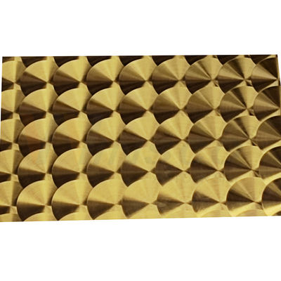 CD Hairline Titanium Gouden 3D Laser SS 201 304 316 Decoratieve Roestvrij staalplaat