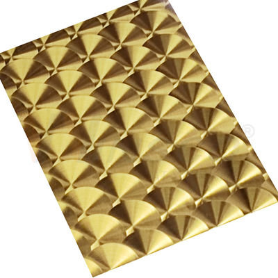 CD Hairline Titanium Gouden 3D Laser SS 201 304 316 Decoratieve Roestvrij staalplaat