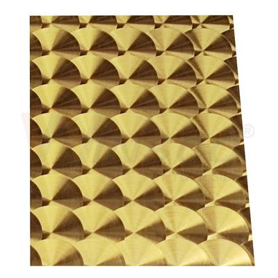 CD Hairline Titanium Gouden 3D Laser SS 201 304 316 Decoratieve Roestvrij staalplaat