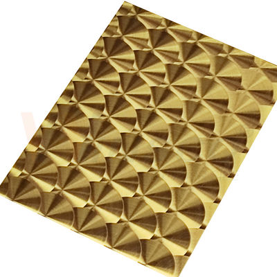 CD Hairline Titanium Gouden 3D Laser SS 201 304 316 Decoratieve Roestvrij staalplaat