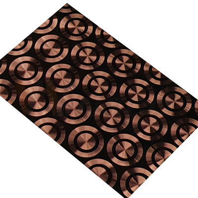 Rose Gold Decorative Stainless Steel-de Kleurencd die van het Bladmetaal PVD 3D Koudgewalste Laser oppoetsen