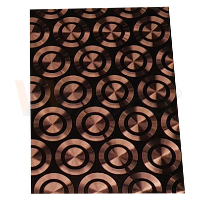 Rose Gold Decorative Stainless Steel-de Kleurencd die van het Bladmetaal PVD 3D Koudgewalste Laser oppoetsen