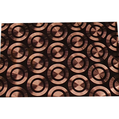 Rose Gold Decorative Stainless Steel-de Kleurencd die van het Bladmetaal PVD 3D Koudgewalste Laser oppoetsen