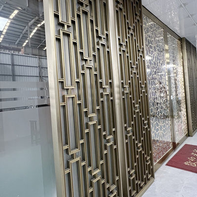 Decoratieve Gouden de Zaal van het Deklaagroestvrije staal Verdeling voor Woonkamer