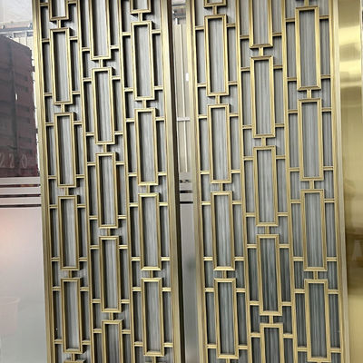 Decoratieve Gouden de Zaal van het Deklaagroestvrije staal Verdeling voor Woonkamer