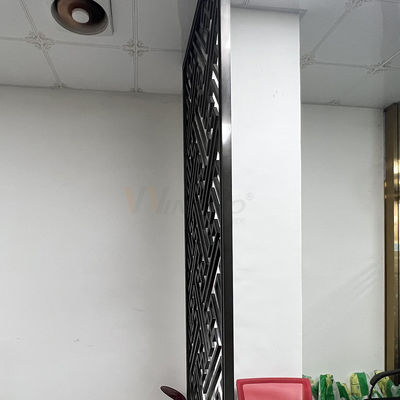 Het zwarte Matt Finished Stainless Steel Screen-Verdelingszaal Moderne Ontwerp van het Verdelerscherm