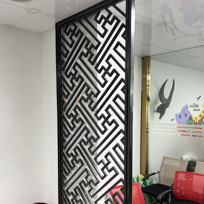Het zwarte Matt Finished Stainless Steel Screen-Verdelingszaal Moderne Ontwerp van het Verdelerscherm