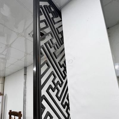 Het zwarte Matt Finished Stainless Steel Screen-Verdelingszaal Moderne Ontwerp van het Verdelerscherm