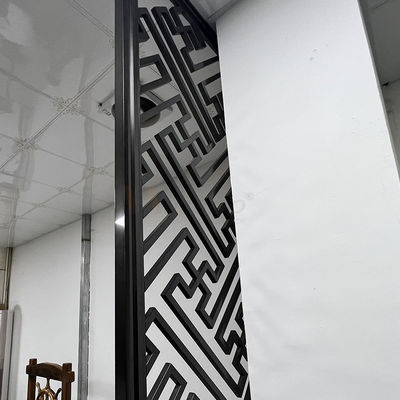 Het zwarte Matt Finished Stainless Steel Screen-Verdelingszaal Moderne Ontwerp van het Verdelerscherm