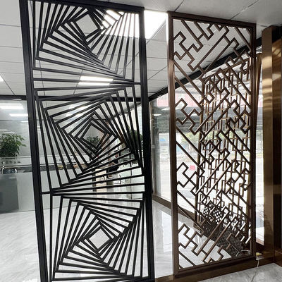 De hoge Verdeling van Art Stainless Steel Divider Screen van de Beëindigenmuur voor Slaapkamerontwerp