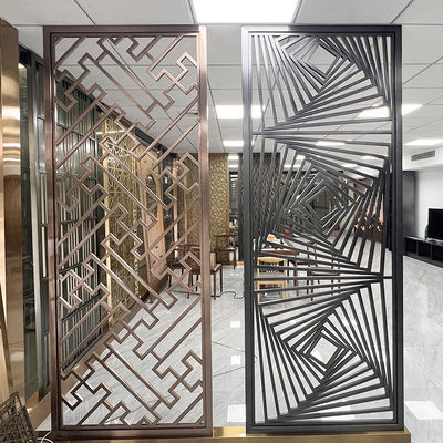 De hoge Verdeling van Art Stainless Steel Divider Screen van de Beëindigenmuur voor Slaapkamerontwerp