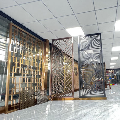 Van de het Schermmuur van de titanium het Golde Geborstelde Eetkamer Roestvrije staal Art Panels 1250mm