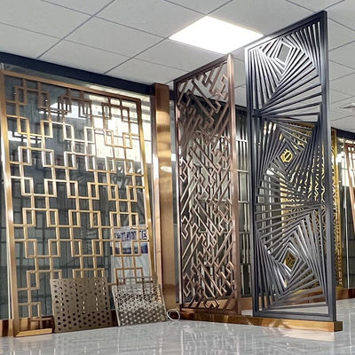 Van de het Schermmuur van de titanium het Golde Geborstelde Eetkamer Roestvrije staal Art Panels 1250mm