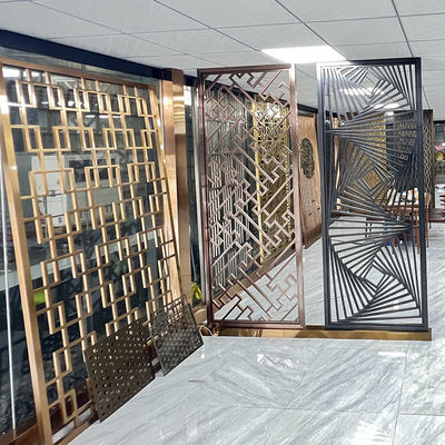 Van de het Schermmuur van de titanium het Golde Geborstelde Eetkamer Roestvrije staal Art Panels 1250mm