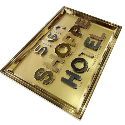 Laser die 201 304 snijden het Hotelsignage van het 316 Rangroestvrije staal Metaalvervaardiging