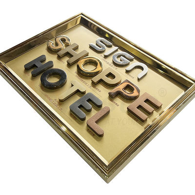 Laser die 201 304 snijden het Hotelsignage van het 316 Rangroestvrije staal Metaalvervaardiging