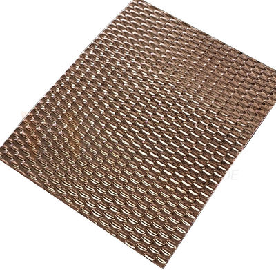De Kleur AISI 201 304 van Rose Gold PVD Blad van het 316 Spiegel5wl het Vorm In reliëf gemaakte Roestvrije staal