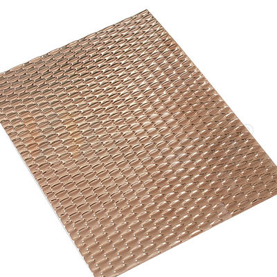 De Kleur AISI 201 304 van Rose Gold PVD Blad van het 316 Spiegel5wl het Vorm In reliëf gemaakte Roestvrije staal