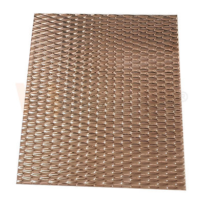 De Kleur AISI 201 304 van Rose Gold PVD Blad van het 316 Spiegel5wl het Vorm In reliëf gemaakte Roestvrije staal