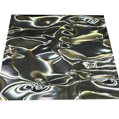De zwarte Titanium In reliëf gemaakte van de de Kleurenspiegel van het Roestvrij staalblad Rimpeling van het de Groottewater Grote