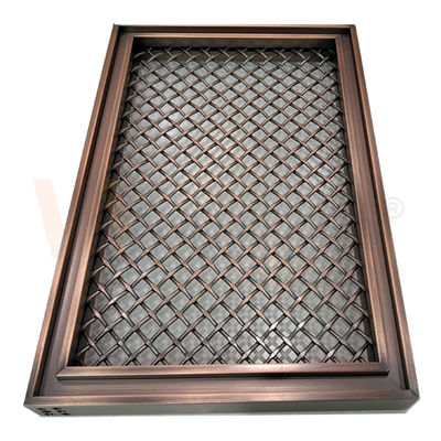 Van de het Netpvd Kleur van de ruitvorm het Decoratieve Roestvrije staal Mesh For Home Decoration